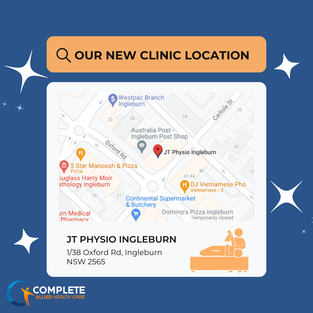 New Clinic Location! at jt physio ingleburn