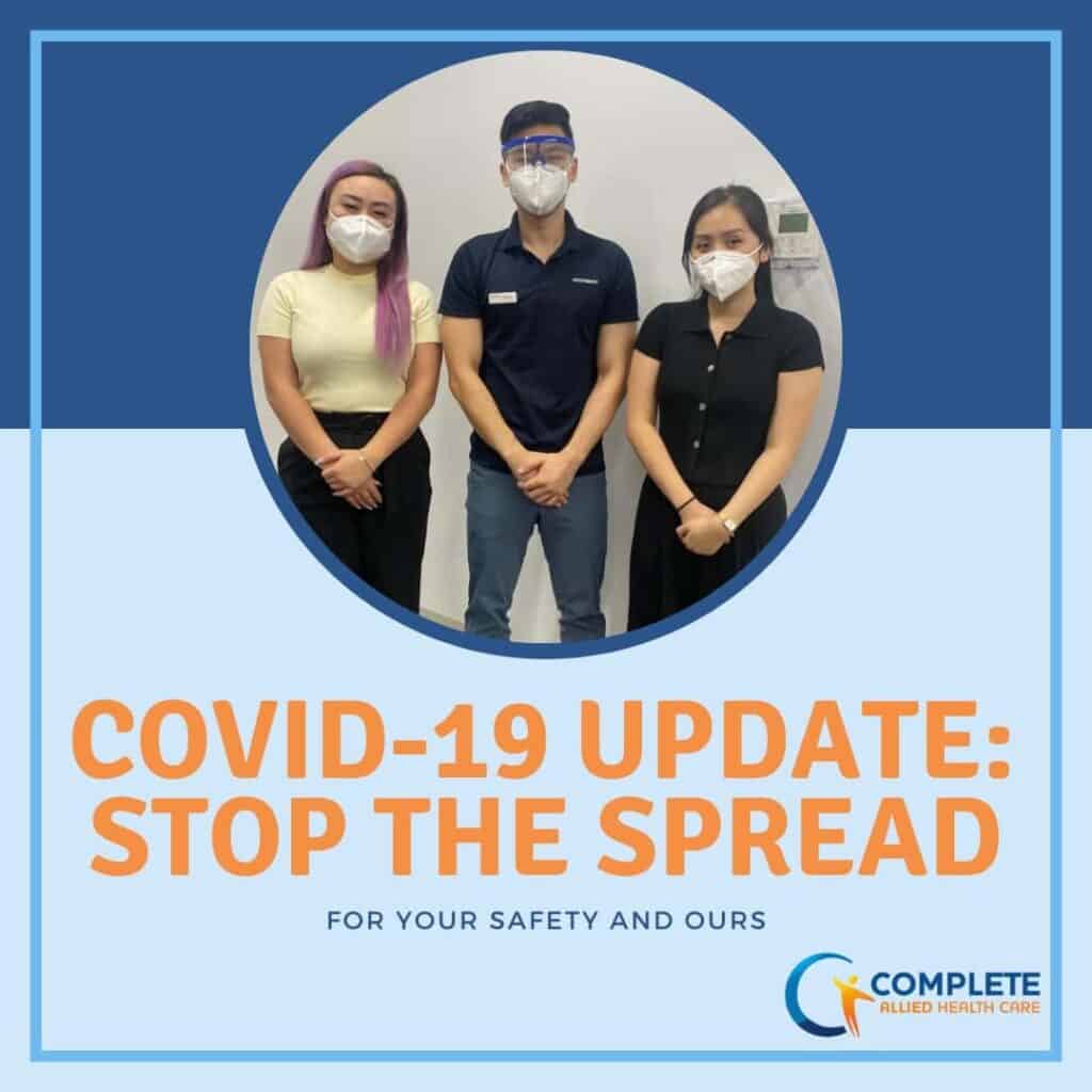 Complete Allied Health Care we are following Covid-19 protocols, to keep everyone sa